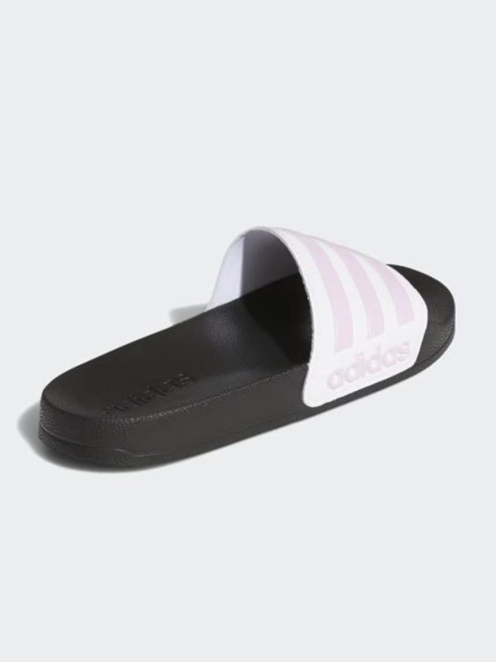 Adidas Adilette Shower Slides - CREAM WHITE / LILAC 3-Stripes ✨-NWB - Picture 9 of 11